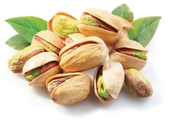 Os pistachos na dieta dun home aumentan a libido e melloran a erección